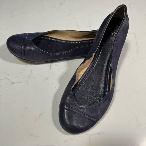 Frye Purple Leather Carson Cap Ballet Flats 6.5 - Picture 2 of 9